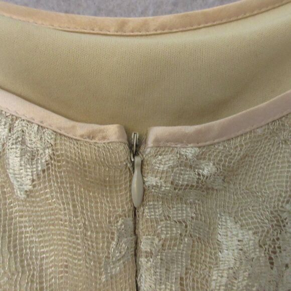 Vintage Sue Wong Maxi Dress Gold Floral Crochet Party Cocktail Mesh USA - Picture 10 of 15